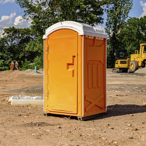 how often are the porta potties cleaned and serviced during a rental period in Yampa CO